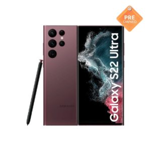 Pre-owned Samsung Galaxy S22 with clean display, sleek design, and triple-camera setup.