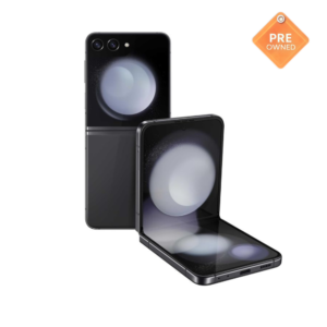 Pre-owned Samsung Galaxy Z Flip5 with compact foldable design, clean display, and dual-camera setup.