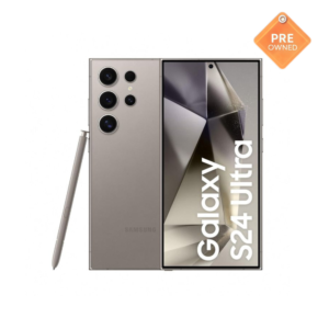 Pre-owned Samsung Galaxy S24 Ultra with 200MP camera, clean display, and premium design.